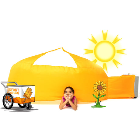 The Original Patented AirFort - Build A Fort in 30 Seconds, Inflatable Fort for Kids, Play Tent for 3-14 Years, A Playhouse Where Imagination Runs Wild, Fan not Included (Starry Night)