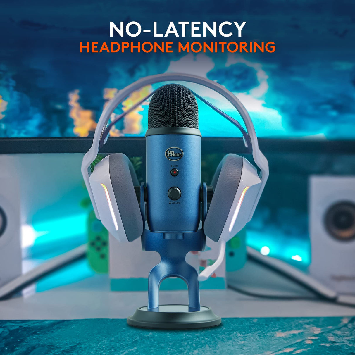 Logitech for Creators Blue Yeti USB Microphone for Gaming, Streaming, Podcasting, Twitch, YouTube, Discord, Recording for PC and Mac, 4 Polar Patterns, Studio Quality Sound, Plug & Play-Blackout