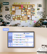 Cozyla 32 Inch Digital Calendar Wall Touch Screen Chore Chart To Do List Notepad Electronic Smart Calendar Digital for Family Meal Planner Support All App Via App Store Android Tablet Wall Mount Black