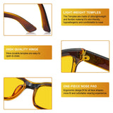 CARFIA Night Vision Glasses Driving for Men Women Anti-glare,Safety HD Yellow Lens Fishing Golf Narrow Face Glasses