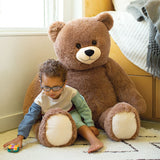 Vermont Teddy Bear Giant Elephant Stuffed Animal - 6 Foot Big Stuffed Elephant Plush from Giant Cuddle Collection - Collectible Plushies for Kids & Adults | Crafted in The USA