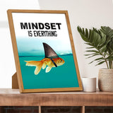 Motivational Wall Art Posters for Home, Office - Mindset is Everything - LARGE 11X14 - Inspirational Gifts for Men, Students - Entrepreneur Wall Art Decor - Uplifting Self-Improvement Positive Quotes