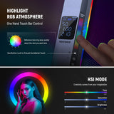 NEEWER RGB LED Video Light Stick, Touch Bar & APP Control, Magnetic Handheld Photography Lighting Wand, Dimmable 3200K~5600K CRI98+ Full Color LED Light with 6400mAh Battery, 17 Scenes, RGB1