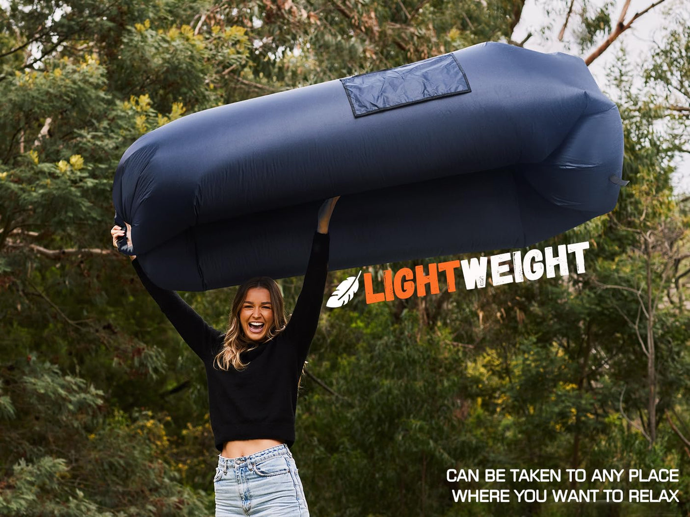 WEKAPO Inflatable Lounger Air Sofa Hammock-Portable,Water Proof& Anti-Air Leaking Design-Ideal Couch for Backyard Beach Traveling Camping Picnics & Music Festivals