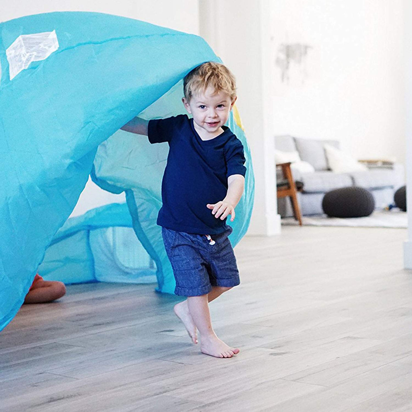 The Original Patented AirFort - Build A Fort in 30 Seconds, Inflatable Fort for Kids, Play Tent for 3-14 Years, A Playhouse Where Imagination Runs Wild, Fan not Included (Starry Night)