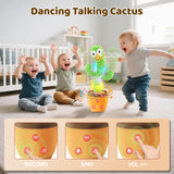 Dancing Talking Cactus Toy for Baby Toddler, Boys Girls Gifts Singing Mimicking Recording Repeating What You Say Baby Toys with 120 English Songs (Adjustable Volume)