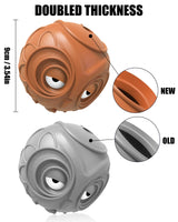 Giggle Ball for Dogs Owl Dog Toys for Aggressive Chewers Medium Large Dogs Fun Gift for Dog Natural Rubber Herding Ball for Dogs Cute Owl Hoot Brown New