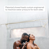 BOONA - The Original Tandem Shower | As Seen On Shark Tank | Double Shower Head for Couples, High Pressure Dual Shower Heads (One Showerhead, Midnight Black)