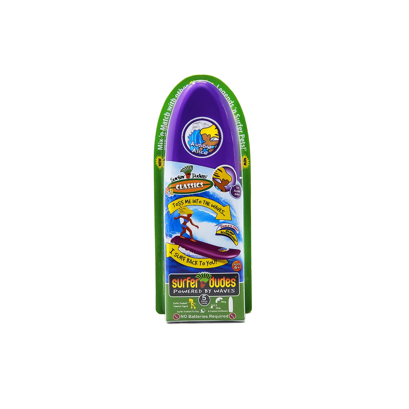 Surfer Dudes Classics Wave Powered Mini-Surfer and Surfboard Toy - J-Bay Jack