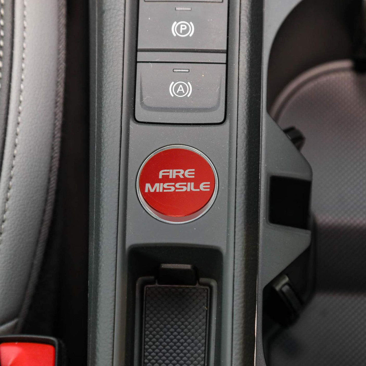FIRE Missile+Eject Billet Aluminum Cigarette Lighter Plug Cover - Fits All Vehicles with Standard 12 Volt Power Source