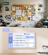Cozyla 32 Inch Digital Calendar Wall Touch Screen Chore Chart To Do List Notepad Electronic Smart Calendar Digital for Family Meal Planner Support All App Via App Store Android Tablet Wall Mount Black