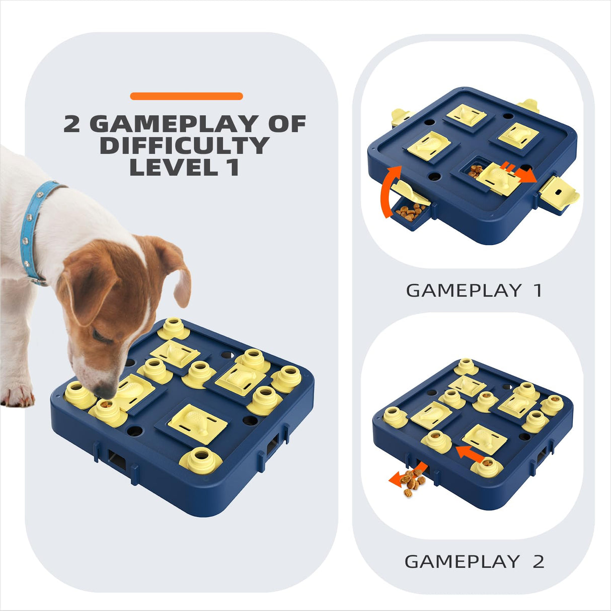 KADTC Dog Puzzle Toys Level 4 in 1 Advance Complicated for Smart Dogs Interactive Puppy Brain Mental Stimulation Game Boredom Enrichment Self Play Slow Feeder Food Feeding Dispenser Treat Puzzles Toy