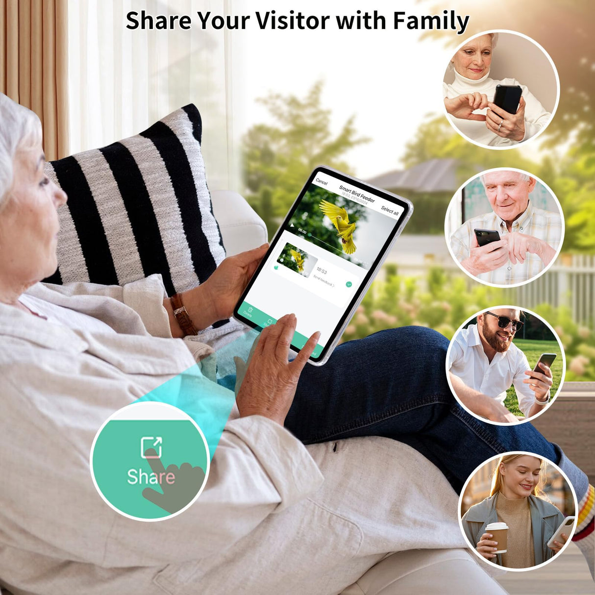 Bird Feeder with Camera,AI Identify Birds Species,Smart Birds Camera with Solar Powered,Auto Record 2K Birds Video in Backyard,Instant Notifications,Ideal Gifts for Family and Bird Lovers,Navy Blue
