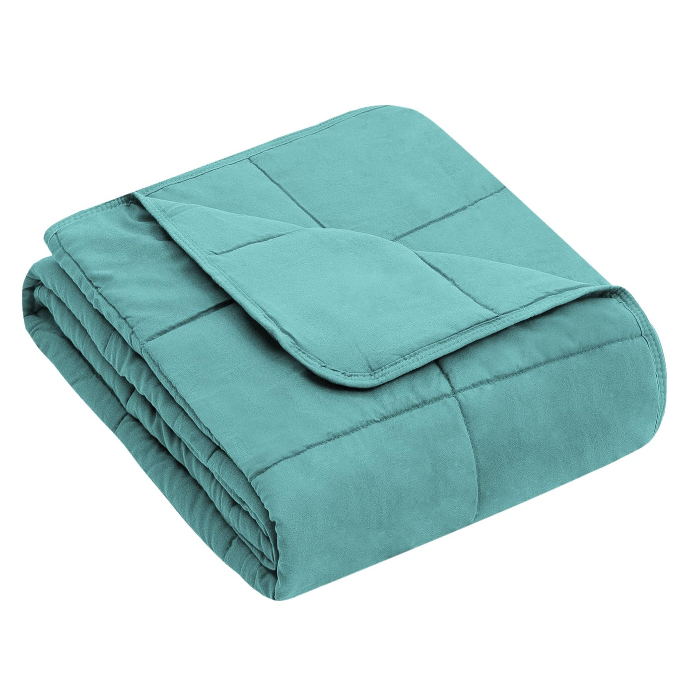 yescool Weighted Blanket for Adults (20 lbs, 60” x 80”, Blue) Cooling Heavy Blanket for Sleeping Perfect for 190-210 lbs, Queen Size Breathable Blanket with Premium Glass Bead, Machine Washable