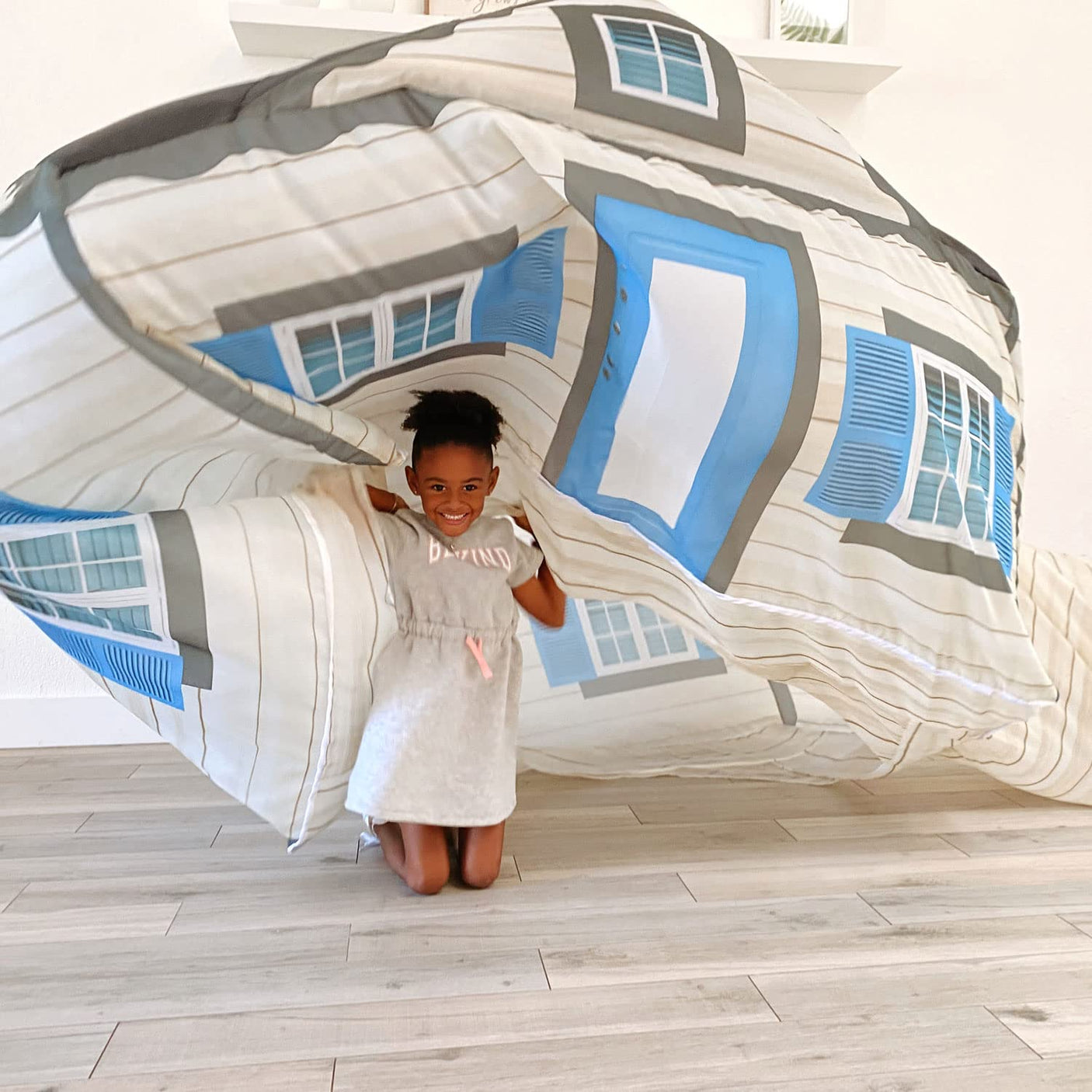 The Original Patented AirFort - Build A Fort in 30 Seconds, Inflatable Fort for Kids, Play Tent for 3-14 Years, A Playhouse Where Imagination Runs Wild, Fan not Included (Starry Night)