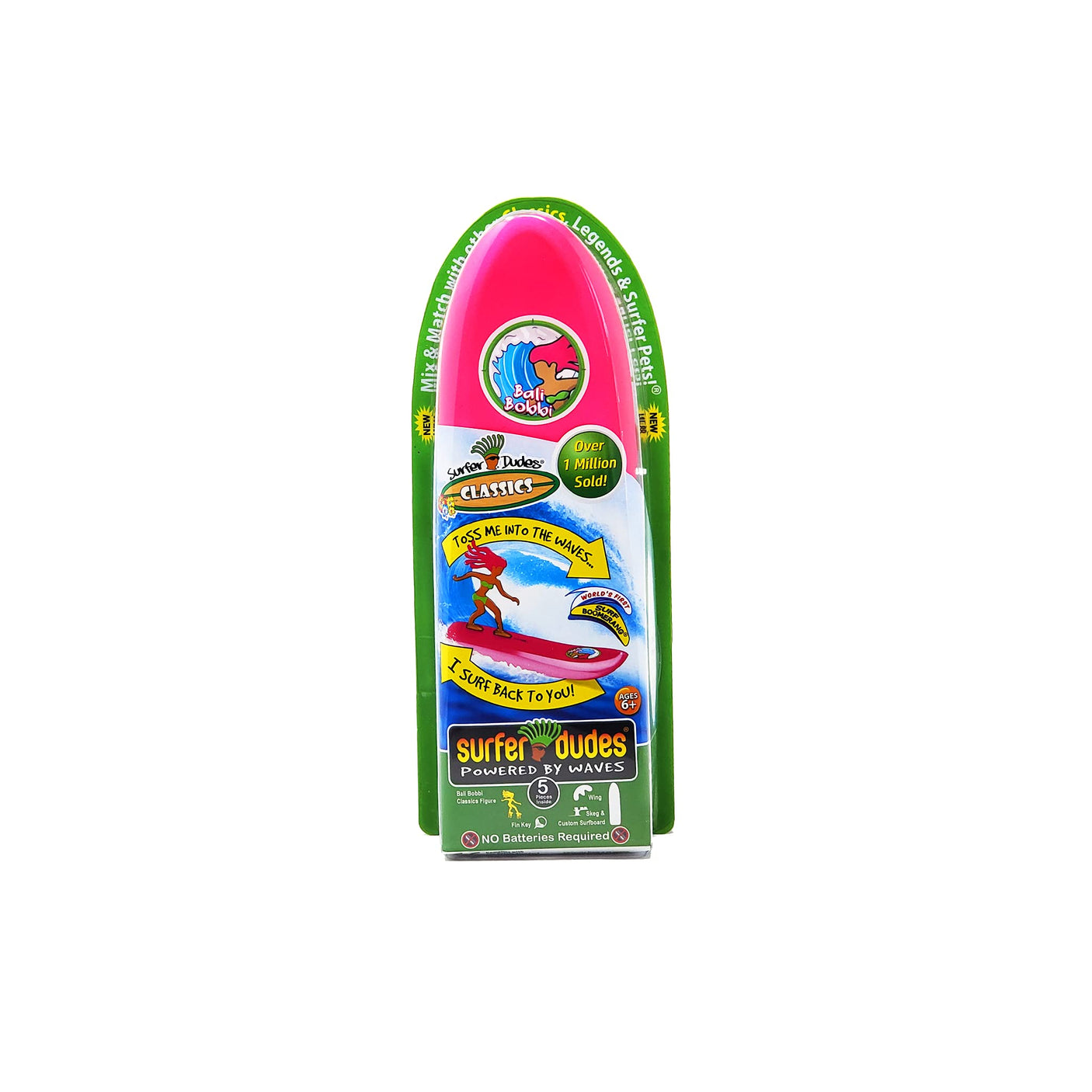 Surfer Dudes Classics Wave Powered Mini-Surfer and Surfboard Toy - J-Bay Jack