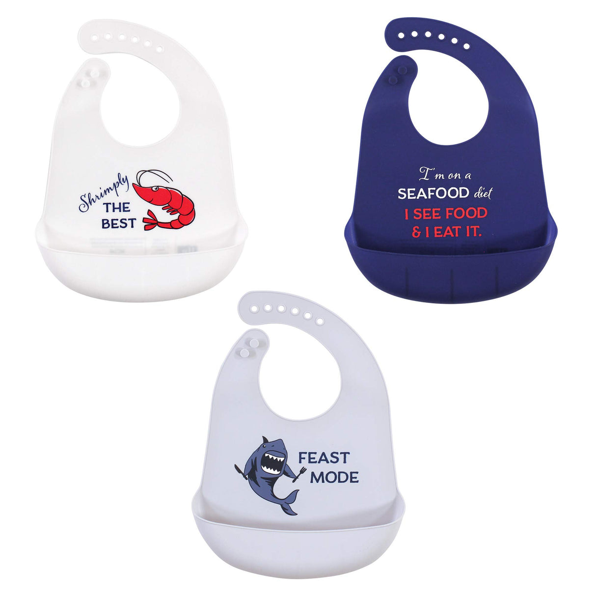 Hudson Baby Unisex Baby Silicone Bibs, Perfect Gentlemen, One Size