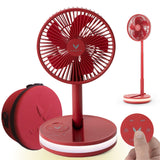 VENTY Original Portable Fan - Wireless Battery Operated Fan With 4 Speeds, LED Lighting, Carry Case & Remote Control - Premium Travel Rechargeable Fan & Power Bank With USB & USB-C Ports (Black)
