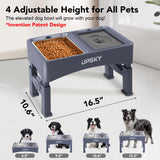 UPSKY 2-in-1 Elevated Dog Bowls Slow Feeder, 4 Height Adjustable Raised Bowls Stand, No Spill Dog Water Bowls, Anti-Slip Food and Water Bowl for Small Medium Dogs(Not Include Stainless Steel Bowl)