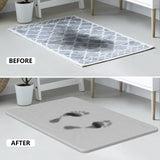Stone Bath Mat, Diatomaceous Earth Shower Mat, Non-Slip Super Absorbent Quick Drying Bathroom Floor Mat, Natural, Easy to Clean (23.6 x 15.35 Darkgrey)