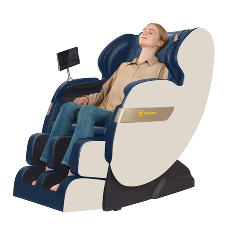 Real Relax 2024 Dual Core S Track Full Body Zero Gravity Massage Chair Recliner with App Control, Black
