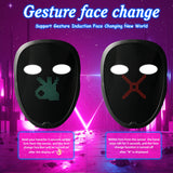 Depointer Life Led Mask with Rechargeable Bluetooth-compatible App Controlled, Customizable led mask, Lighted Face Transforming Mask, unisex-Adult