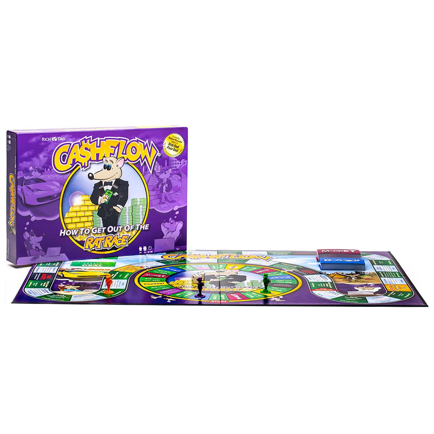 Rich Dad Cashflow Board Game for Kids, Children's Edition, Up to 6 Players, Ages 6+ - Fun and Educational Learning Games for Boys, Girls, and Family
