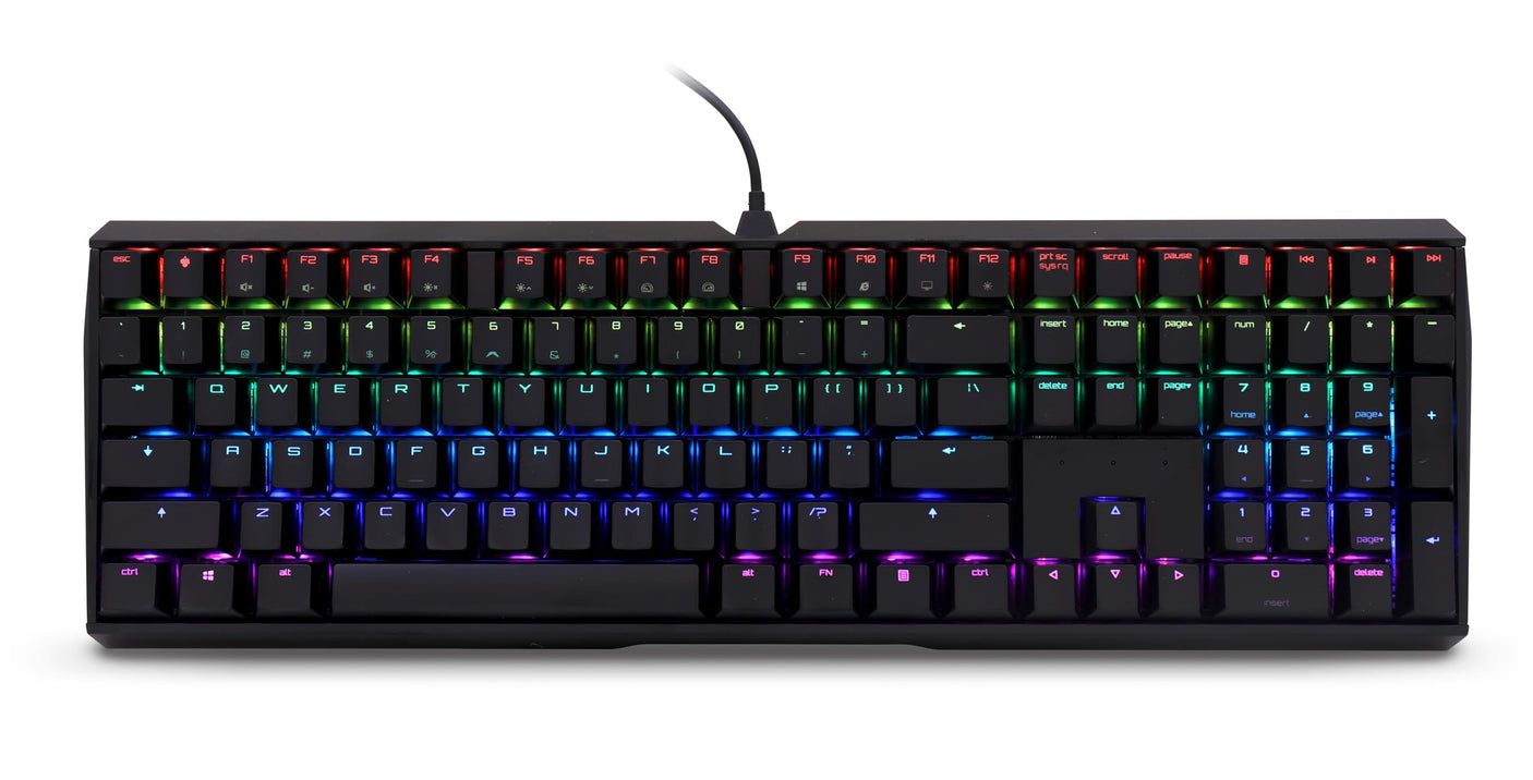Cherry MX Board 3.0 S Wired Gamer Mechanical Keyboard with Aluminum Housing - MX Brown Switches (Slight Clicky) for Gaming and Office - Customizable RGB Backlighting - Full Size - Black