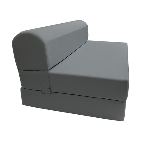 D&D Futon Furniture Sleeper Chair Folding Bed, Studio Sofa Guest Folded Mattress, High Density Foam (70 x 24 x 6, Navy Blue)