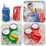 4-pack 4 Color Soda Can Lids with straw, Soda Can Covers with Silicone straw BPA-Free Reusable For Fits standard For Canned Beverage, Beer, Juice,Seltzer. (Colour mixture)