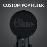 Logitech for Creators Blue Yeti USB Microphone for Gaming, Streaming, Podcasting, Twitch, YouTube, Discord, Recording for PC and Mac, 4 Polar Patterns, Studio Quality Sound, Plug & Play-Blackout
