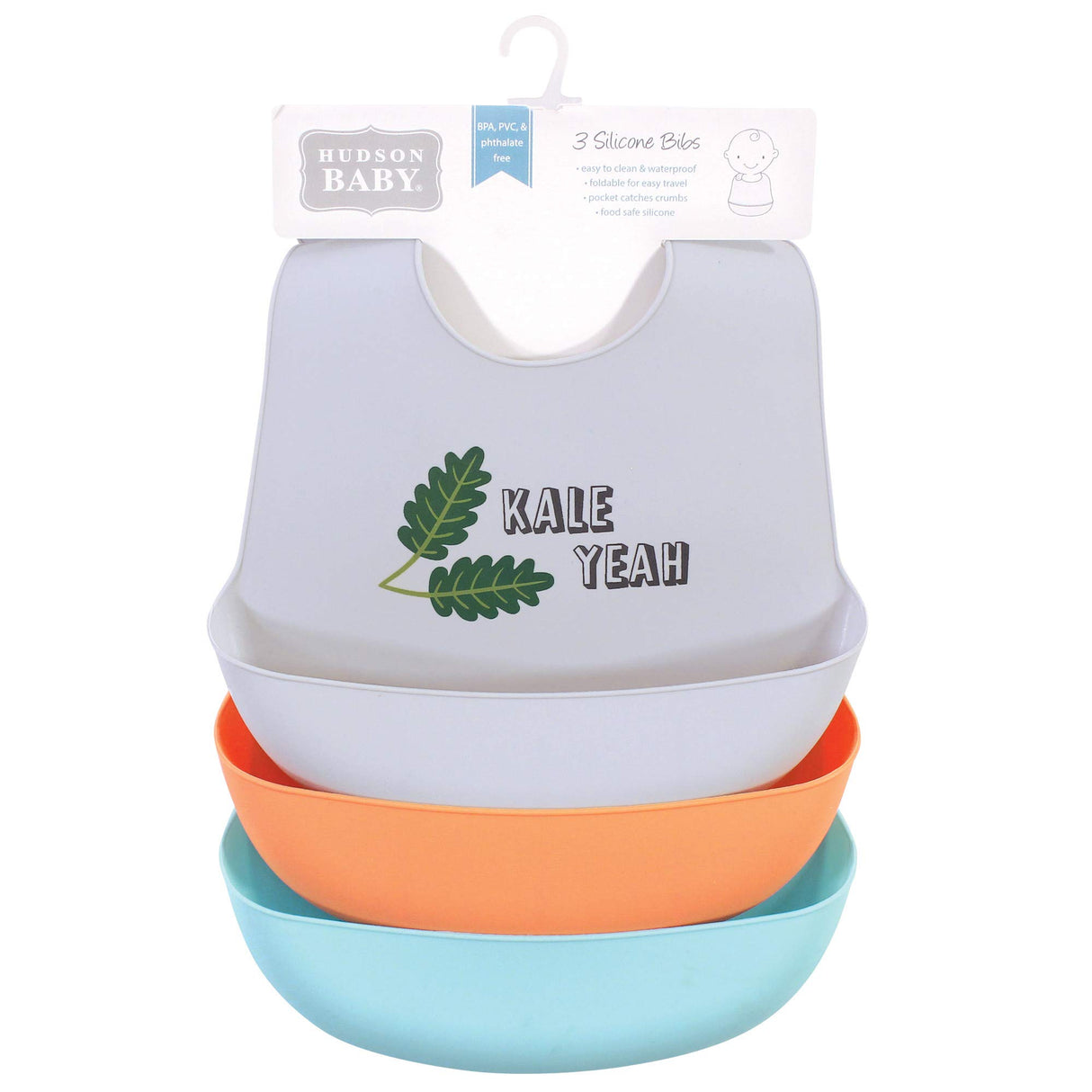 Hudson Baby Unisex Baby Silicone Bibs, Perfect Gentlemen, One Size