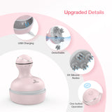 COMFIER Electric Cordless Hair Scalp Massager with Kneading 84 Massage Nodes, Handheld Portable Head Scratcher Massager for Hair Growth, Deep Clean and Stress Relax, Gifts for Men Dad