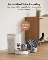 PETLIBRO Automatic Dog Feeder, 6L Dog Food Dispenser with Timer Interactive Voice Recorder, Auto Dog Feeder with Desiccant Bag 1-4 Meals Dry Food, Black Transparent