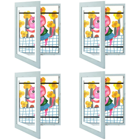 Golden State Art, 10x12.5 Kids Art Frames, Front-Opening Picture Frame Great for Kids Drawings, Artworks, Children Art Projects, Schoolwork, Home or Office (Walnut Set of 2)