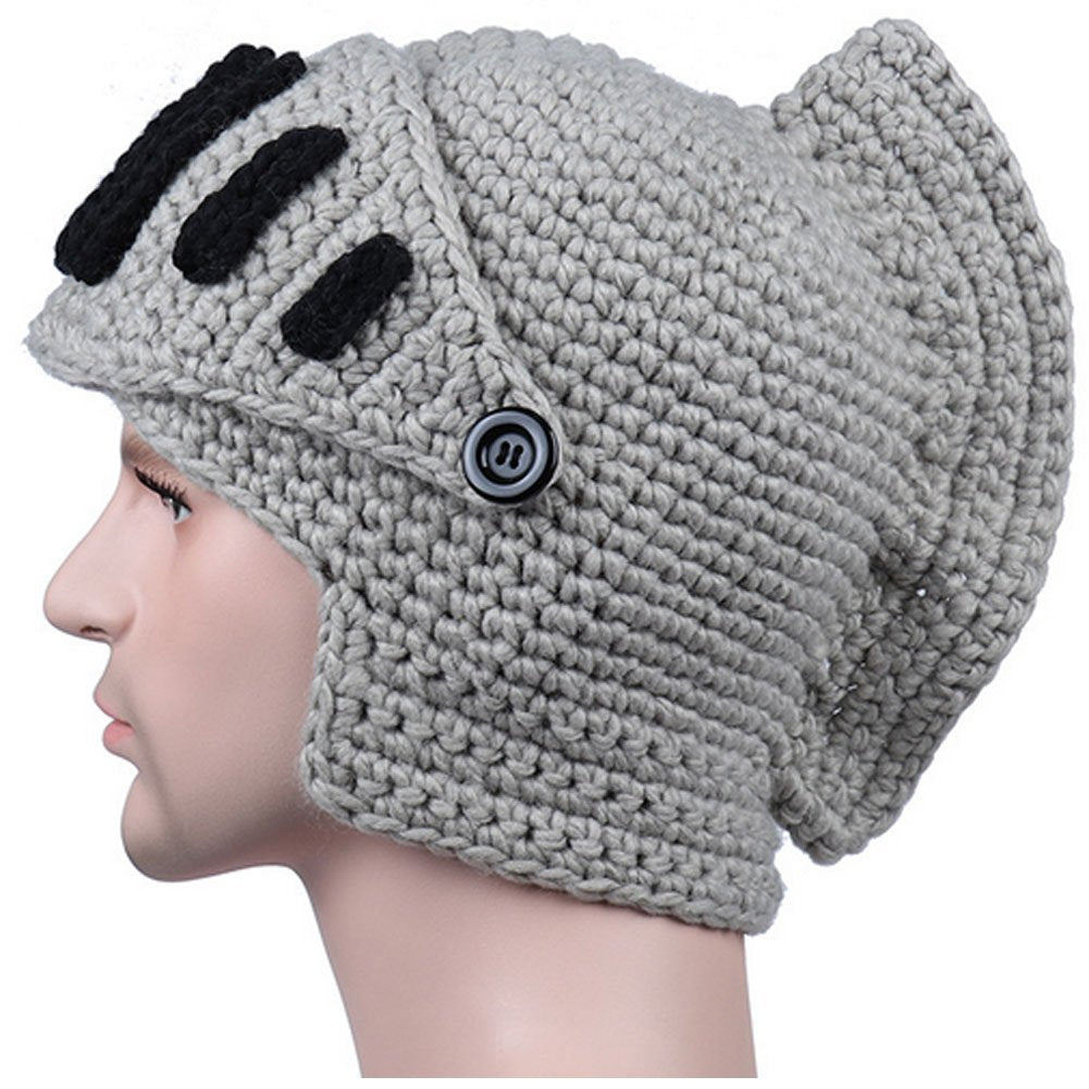 Creative Barbarian Knit Beard Hat Funny Knit Cap Wig Beanie Hats Beard Facemask