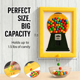 Candy Dispenser Picture Frame, Candy Frame Dispenser,Hanging Candies Machine Art, For Wall or Tabletop, Suitable For Birthday & Holiday Gifts(Yellow)