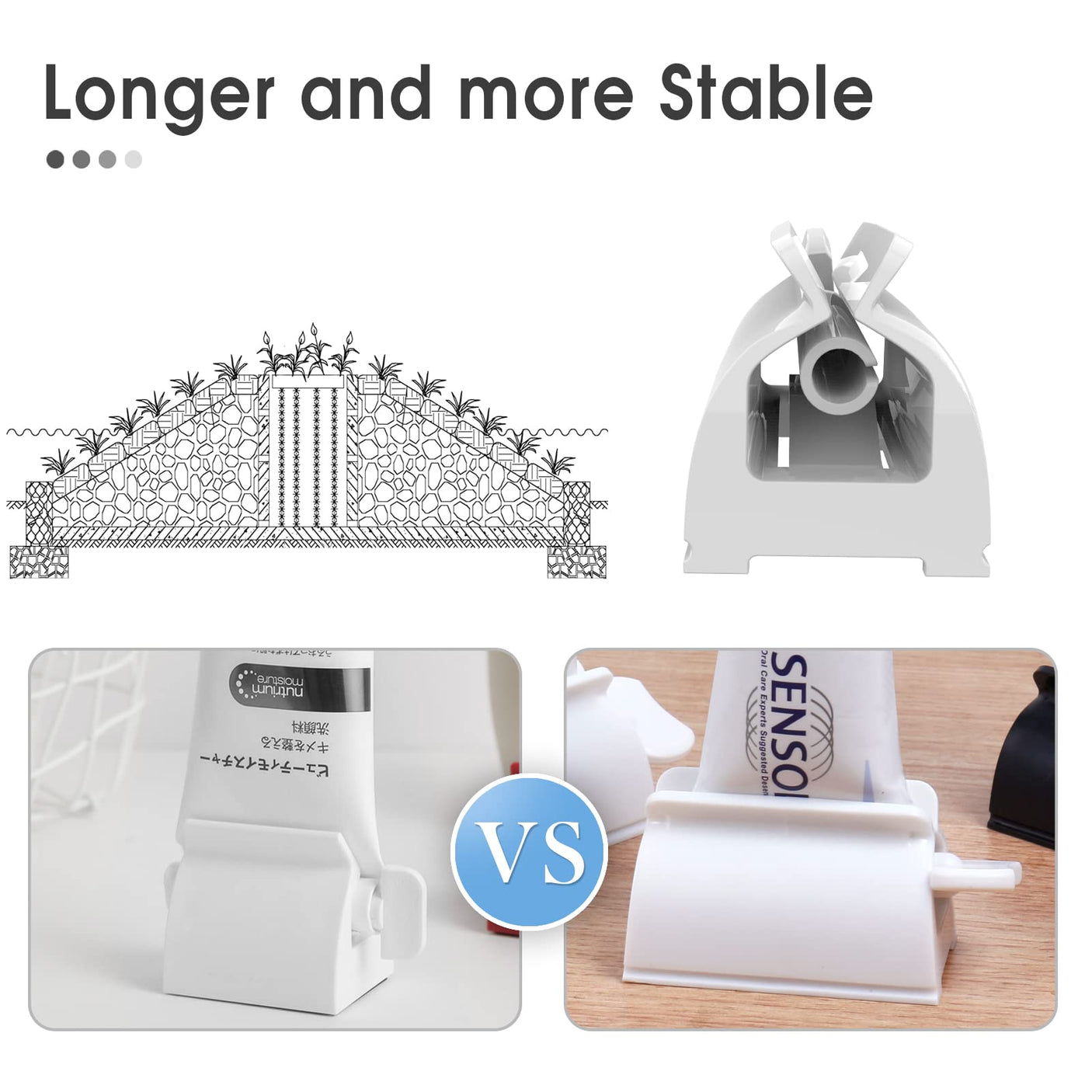 LAMY Toothpaste Squeezer, 3 PCS Tube Squeezer Bathroom and Kitchen Gadgets for Various Tube-Based Cosmetics and Sauces, Home and Apartment Essentials