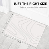 Stone Bath Mat, Diatomaceous Earth Shower Mat, Non-Slip Super Absorbent Quick Drying Bathroom Floor Mat, Natural, Easy to Clean (23.6 x 15.35 Darkgrey)