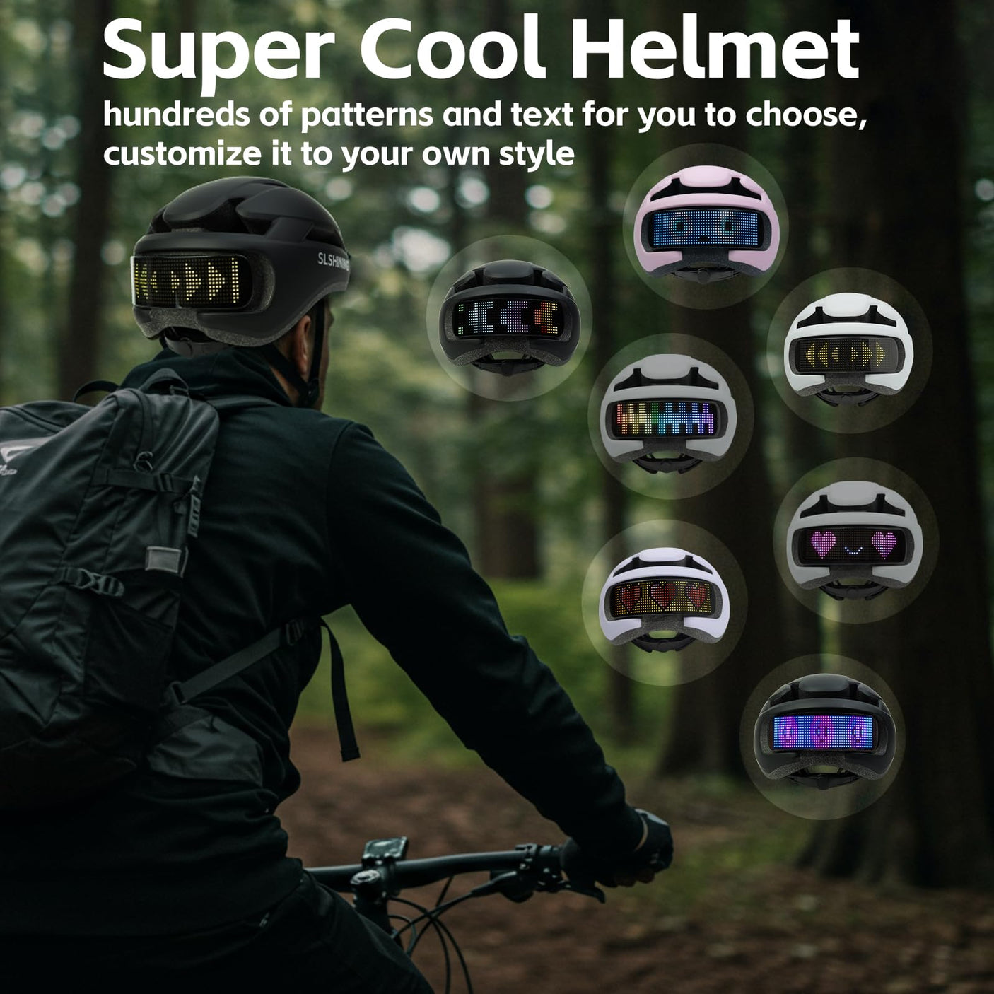 Smart Bike Helmet with Light: Bicycle Helmets for Adult Teens for Mountain & Road Cycling Electric Scooter Skateboard Skating