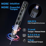 STREBITO Mini Electric Screwdriver Set, 70 in 1 Small Electric Screwdriver Cordless - 64 S2 Preicison Bits, 5 Torque Settings, 4 LED Lights, Mini Power Screwdriver Repair Tool Kit for PC RC Electronic