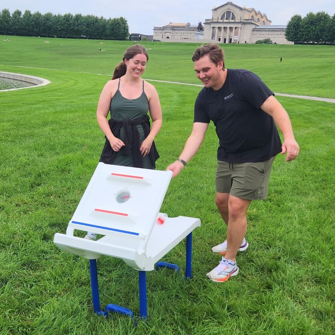 Rampz Game Set: 2 Games in 1! Ultimate Portable Fun for Backyard, Tailgate, Beach and Indoor – Easy Setup, Durable Build, Family Fun!