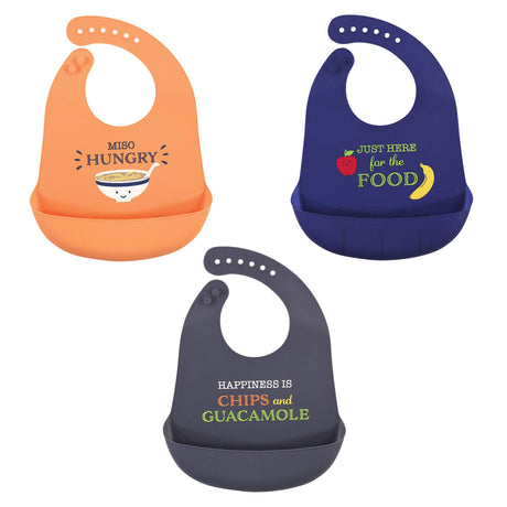 Hudson Baby Unisex Baby Silicone Bibs, Perfect Gentlemen, One Size