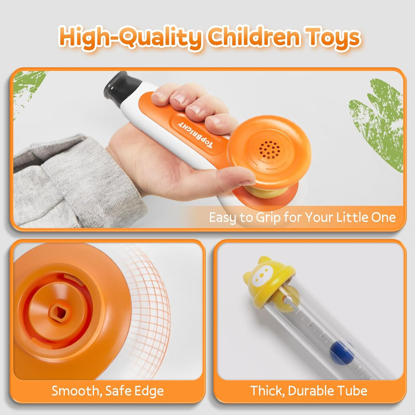 TOP BRIGHT 3 in 1 Sensory Toys for Toddler with Whistle, Ball Blowing, Floating Blow Pipe Balls – Autism Sensory Products, Fine Motor Skills, Toddler Toys for 3 4 5 Year Old Boys Girls Gifts
