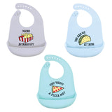 Hudson Baby Unisex Baby Silicone Bibs, Perfect Gentlemen, One Size
