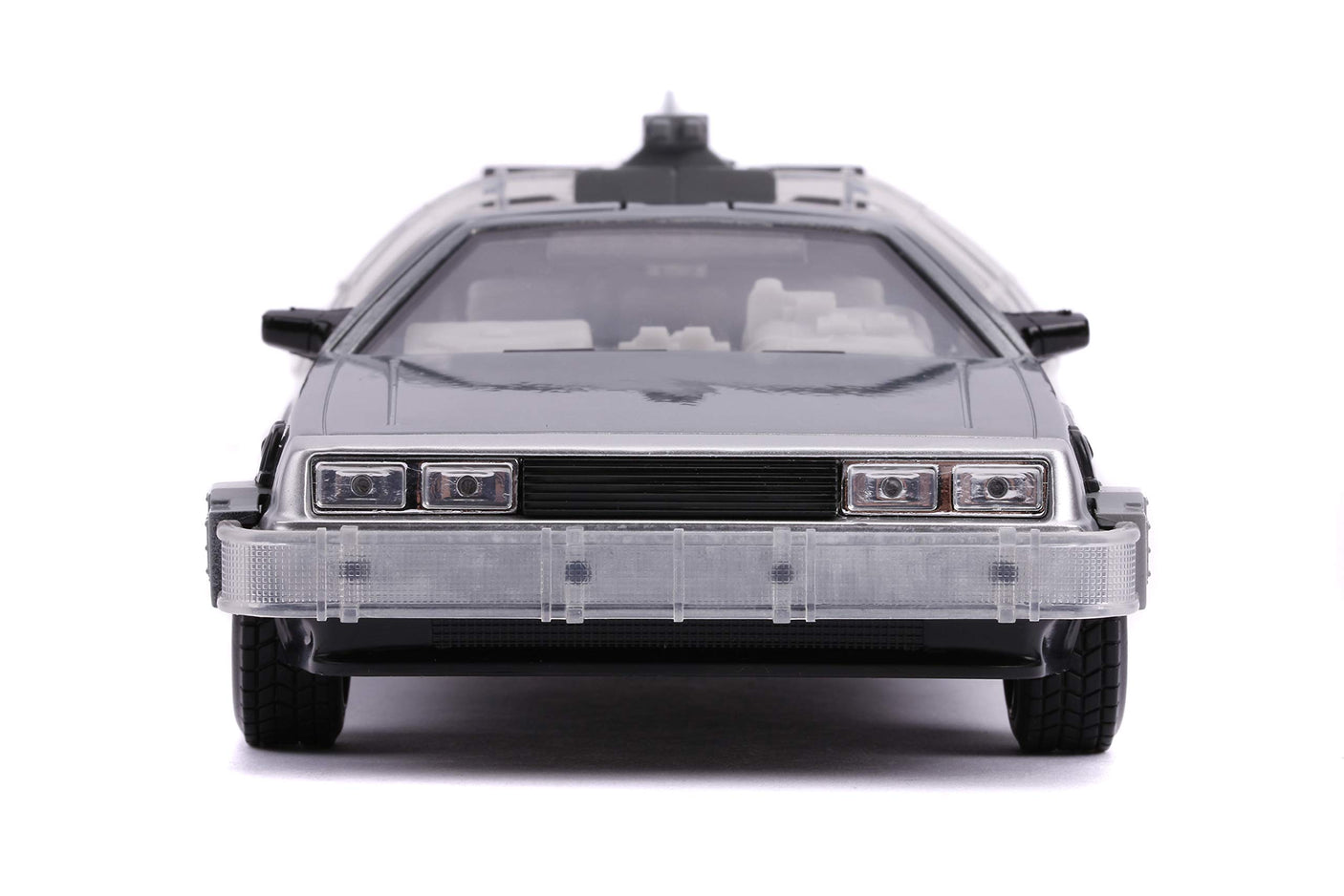 Jada Back to The Future Part II 1:24 Time Machine Die-cast Car Light Up Feature, Toys for Kids and Adults