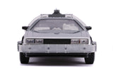Jada Back to The Future Part II 1:24 Time Machine Die-cast Car Light Up Feature, Toys for Kids and Adults