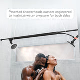 BOONA - The Original Tandem Shower | As Seen On Shark Tank | Double Shower Head for Couples, High Pressure Dual Shower Heads (One Showerhead, Midnight Black)