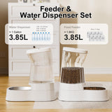 Gardner Pet Automatic Dog Water Dispenser Gravity Stainless Steel Water Waterer Feeder, 100% BPA-Free Large Capacity Water Feeding Bowls for Medium & Large-Sized Dogs Cats Other Pets -(1 Gallon)