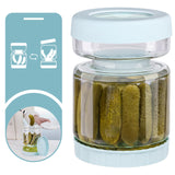 WhiteRhino Pickle Jar with Strainer Flip,34oz Pickle Container Pickle and Olive Hourglass Jar,Glass Flip Pickle Jar Juice Separator Jar with Airtight Lid for Jalapeno Gherkin